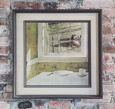 Large Antique Framed Andrew Wyeth Print Groundhog Day