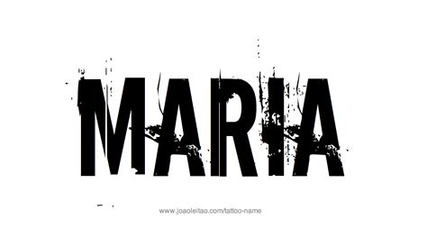 Maria Tattoo Name Cursive