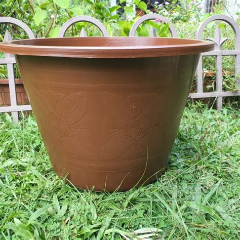 Ready Stock Flower Pot Pasu Bunga Bulat Besar 30cm Shopee Malaysia
