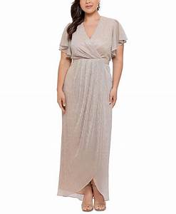 Betsy Adam Plus Size Metallic Gown Macy 39 S