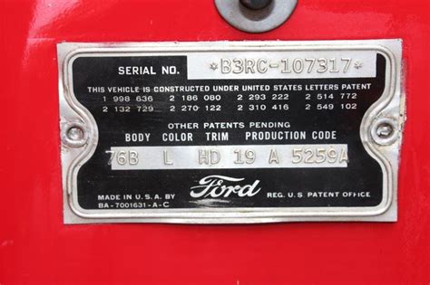1966 Mercury Original Truck Vin Decode Ford Truck Enthusiasts Forums