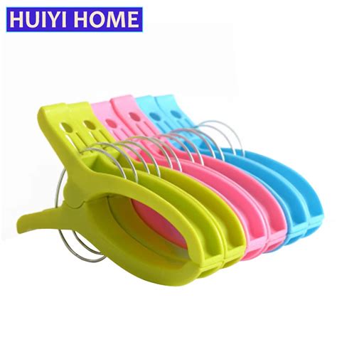 10pcs large clothes pegs powerful windproof plastic clothes hangers towel clips laundry