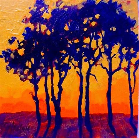 Daily Painters Abstract Gallery Colorful Contemporary Landscape Tree