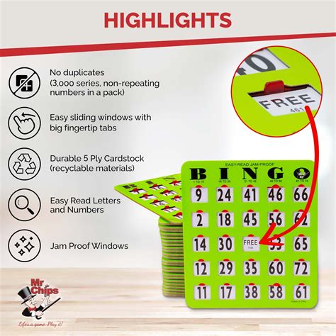 Complete Bingo Game W25 Easy Read Jam Proof Shutter Cards Mr Chips Store