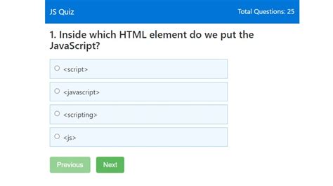 Quiz App Using Html Css And Javascript Day Quiz App Source Code