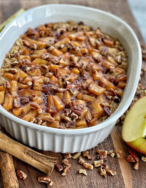 Apple Pecan Baked Oatmeal Sweet Savory And Steph