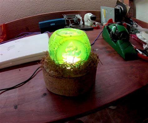 Upcycled Green Nature Lamp 6 Steps With Pictures Instructables