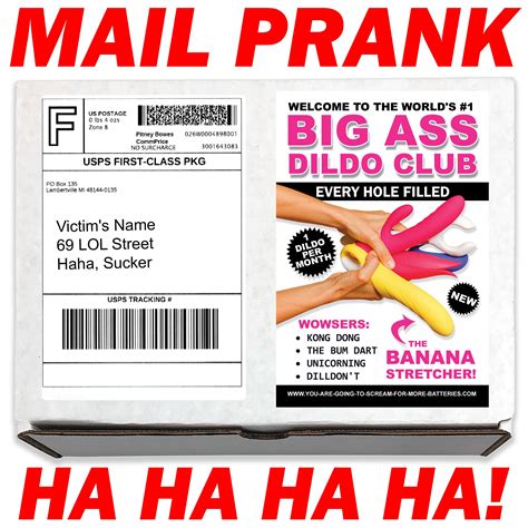 Funny Prank Mail Practical Joke Gag Gift Mailer Big Ass Etsy