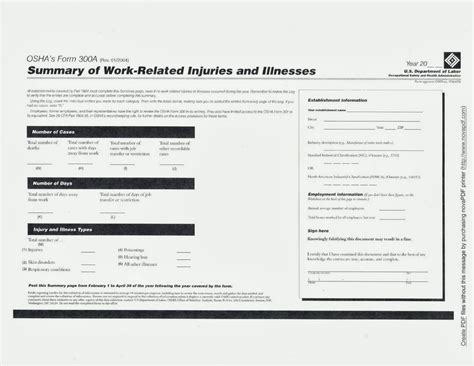 Osha 300 And 300a Form Fillable Printable Forms Free Online