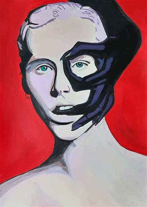 Portrait Of A Young Guy 70 X 50 Cm Peinture Par Alexandra Djokic