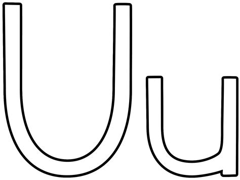 Letter u coloring pages to download and print for free