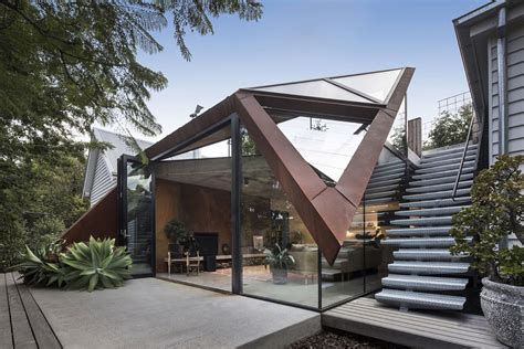 Designers like the modern look that a flat roof affords them. Sensationally Sculptural: Daring Lounge with Glazed Roof ...