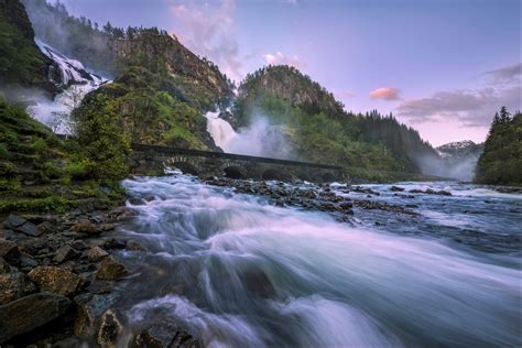 Download Norway Waterfall Nature River Hd Wallpaper