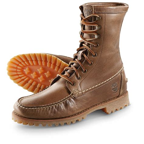 Men S Timberland Rugged Moc Toe Boots Light Brown 230289 Work