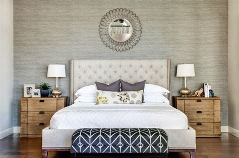 Gray Accent Wall Transitional Bedroom J And J Design Group