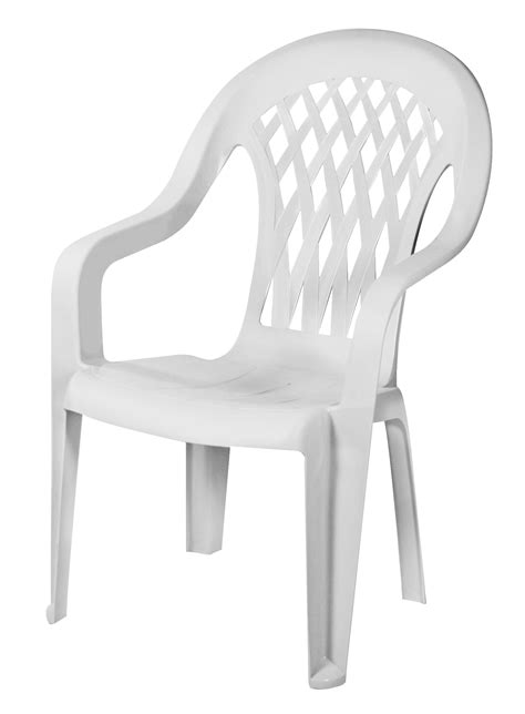 Gracious Living Lattice High Back Chair White