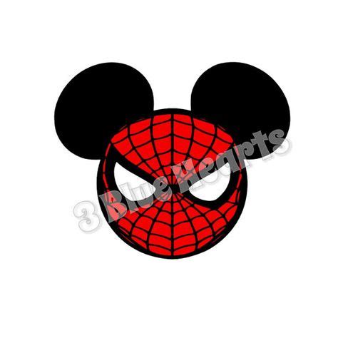 Spiderman Mickey Head SVG dxf pdf Studio jpg png | CABEZAS DE MICKY