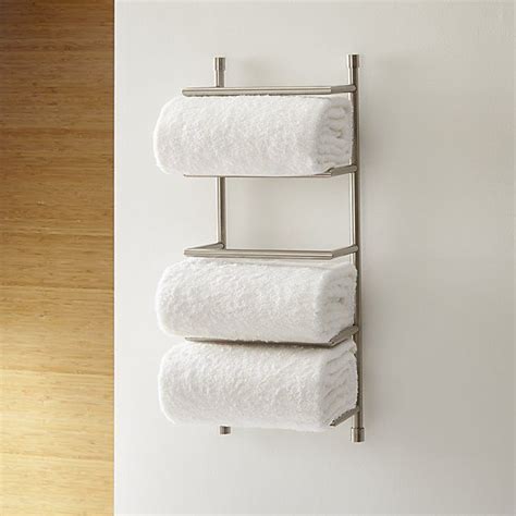Contemporary Bath Towel Holder Boutique Hotel Styling In Steel With A Soft Brushed Finish