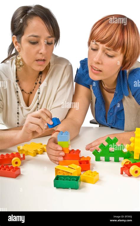 Playing With Building Blocks Hi Res Stock Photography And Images Alamy