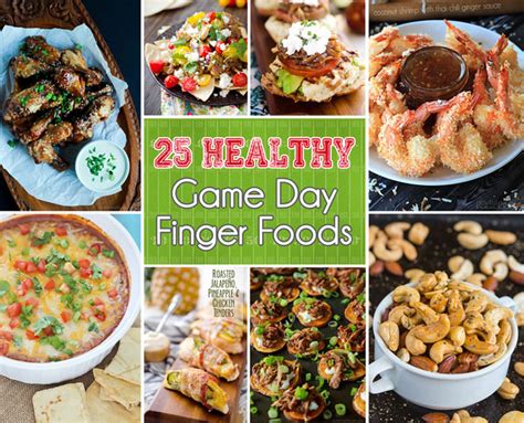 Whether attending a tailgate, wedding shower, or graduation party, this assortment of easy appetizer recipes will please everyone on the guest list. 25 Healthy Game Day Finger Foods