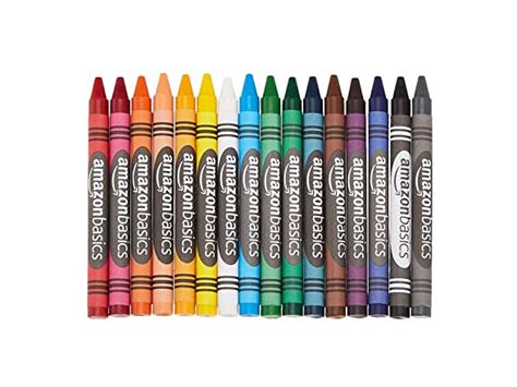 Amazon Basics Crayons 16 Assorted Colors 25 Pack