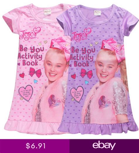 New Kids Jojo Siwa Pattern T Shirt Dress Nightwear Nightdress Pyjamas
