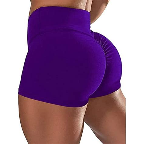 Sayfut Scrunch Butt Shorts For Women High Waisted Yoga Shorts Ruched