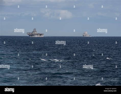 The Amphibious Assault Ship Uss Iwo Jima Lhd 7 And The Amphibious