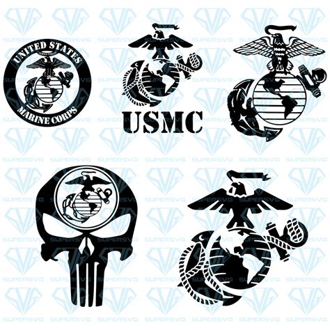 United States Marine Corps Logoemblemega W Usa Flag Vinyl Decal
