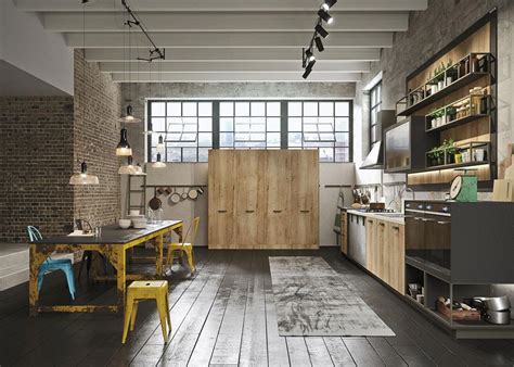 An intelligently designed industrial kitchen will usually feature a mix of closed cabinetry and open shelving, to take advantage of the benefits of both and find a nifty place for absolutely everything. Modern Loft Kitchen Design With A Vintage Industrial Look
