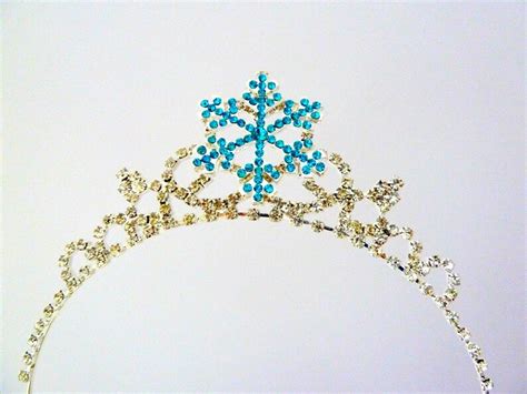 Snowflake Elsa Crown Aqua Frozen Crownelsa Tiara Frozen Etsy