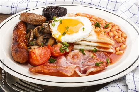 Ulster Fry Traditional Northern Irish Breakfast On A Plate Stock Photo Adobe Stock
