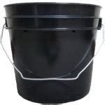 Bulk Gallon Round Plastic Buckets W Wire Handle Grip Colors