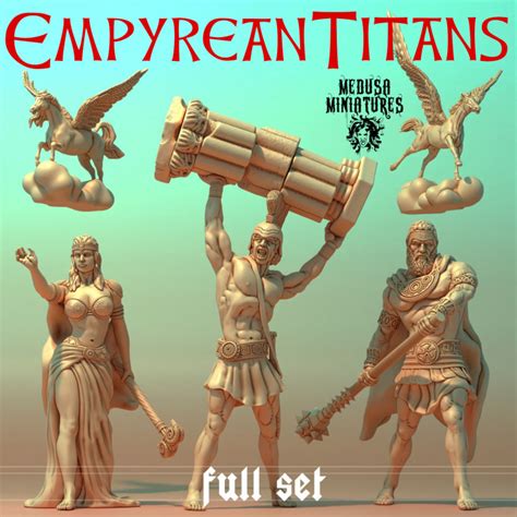 3d Printable Empyrean Titans Full Set By Medusa Miniatures