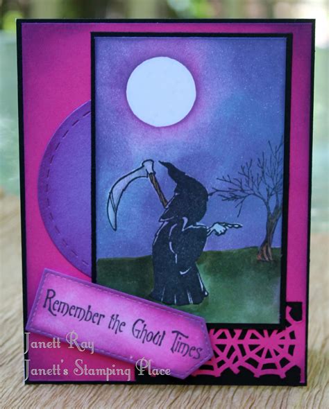 Janetts Stamping Place Grim Reaper Under The Moon