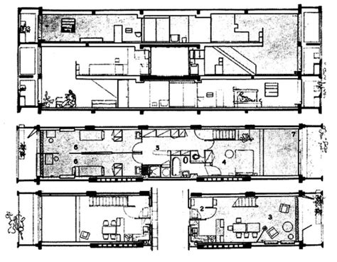 Le Corbusier Unité dhabitation Plan Arquit Moderna Pinterest Architecture