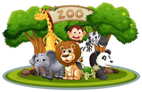 This kind of step by step drawing method is a great way to build drawing confidence in your kids so that they want to keep drawing! Cute animals in the zoo 362602 Vector Art at Vecteezy