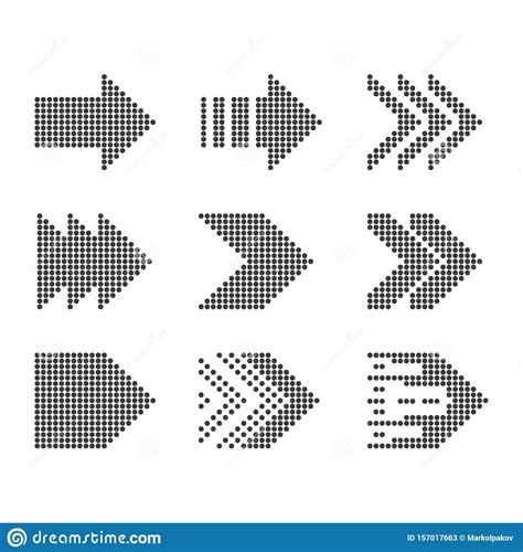 Arrows Collection With Elegant Style And Black Color Stock Illustration