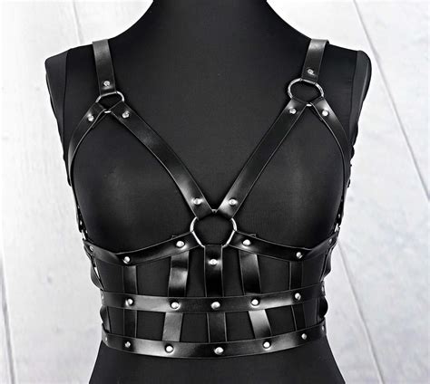 Leather Body Harness Sexy Body Garters Women Leather Harness Etsy