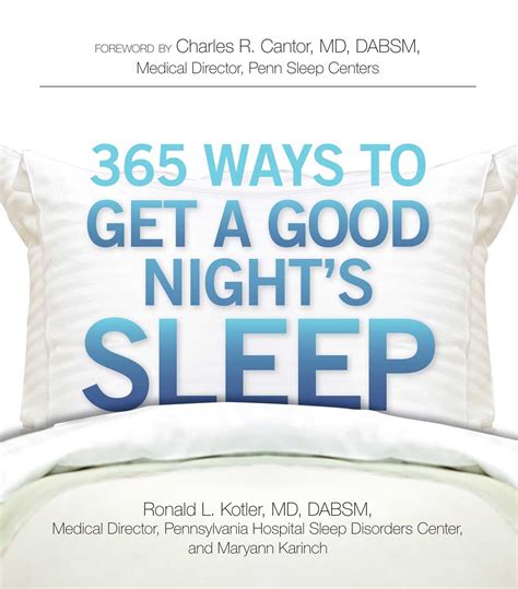 365 Ways To Get A Good Nights Sleep Book By Ronald L Kotler Maryann