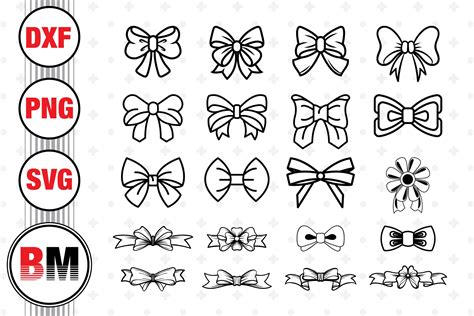 Bow Outline Svg Png Dxf Files By Bmdesign Thehungryjpeg 0 Hot Sex Picture