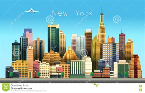 New York City Vector Illustration Stock Vector