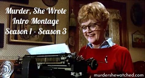 Murder She Wrote Intro Montage Season 1 Through Season 3 Murder She Watched