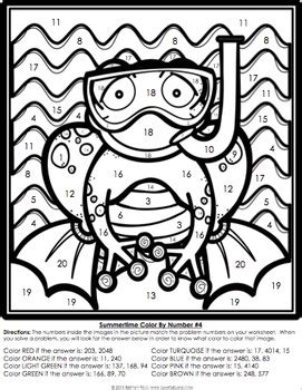 Coloring worksheets get creative with the 4th grade reading curriculum involves expanding their vocabulary and exposing them to new genres. 4th Grade End of the Year Math Review {Color by Number ...