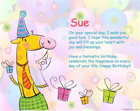 Funny Happy Birthday Cards For Sue