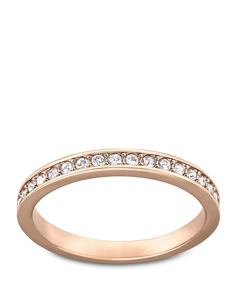 Swarovski Rose Gold And Crystal Rare Ring In Pink Lyst