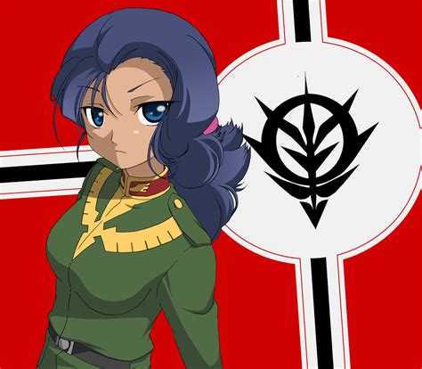 Uripon Loni Garvey Gundam Gundam Unicorn 1girl Blue Hair Dark