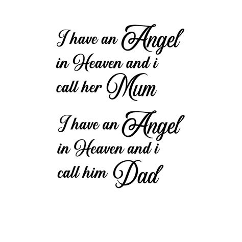 I Have An Angel In Heaven And I Call Her Him Mum Dad Svg Cut Etsy