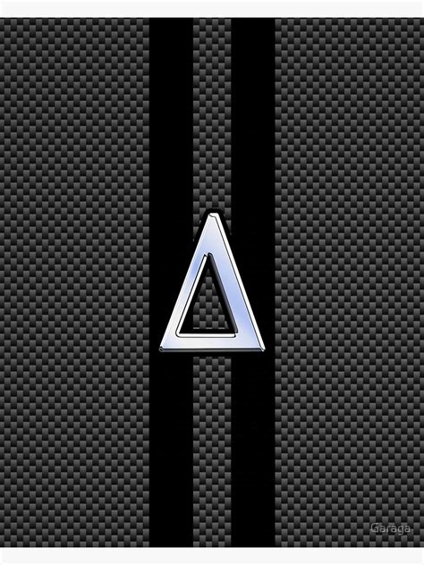 Delta Greek Letter Symbol Chrome Carbon Style Art Print By Garaga