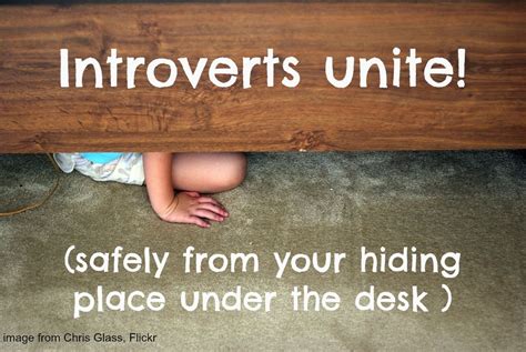 Introverts Unite Safely From Your Hiding Place Under The Desk Hiding Places Hoffman